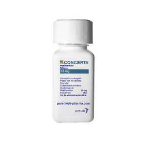 Concerta XL 36mg Tablets – Concerta XL for ADHD Treatment Concerta XL 36mg prolonged-release methylphenidate tablets bottle for ADHD treatment, displayed on a clean white background
