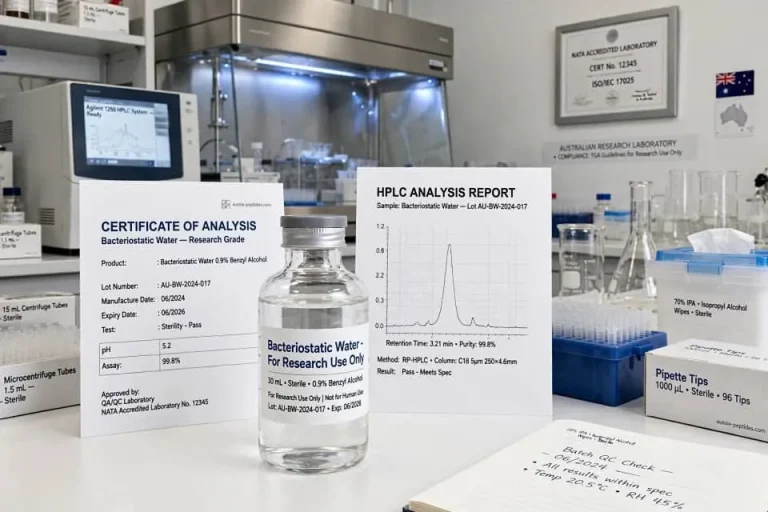Bacteriostatic Water research guide for United Kingdom labs with COA HPLC verification