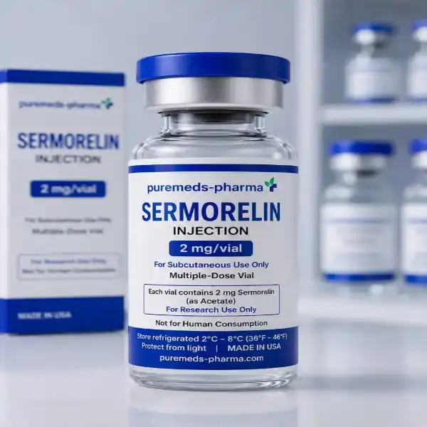 sermorelin-uk Sermorelin research peptide UK puremeds-pharma